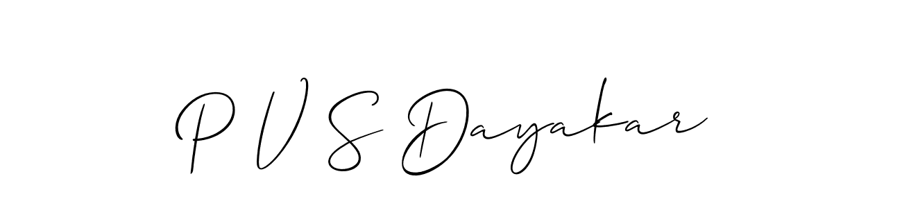 Make a beautiful signature design for name P V S Dayakar. Use this online signature maker to create a handwritten signature for free. P V S Dayakar signature style 2 images and pictures png