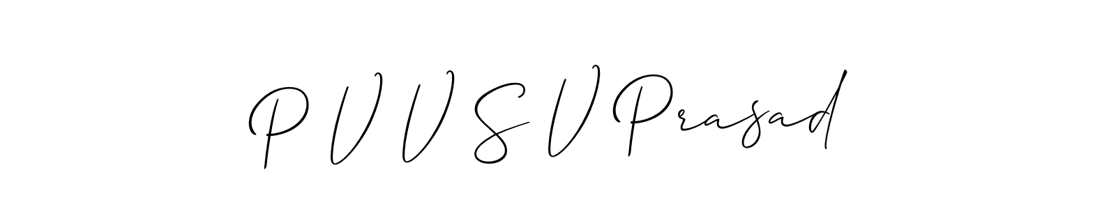 How to make P V V S V Prasad name signature. Use Allison_Script style for creating short signs online. This is the latest handwritten sign. P V V S V Prasad signature style 2 images and pictures png