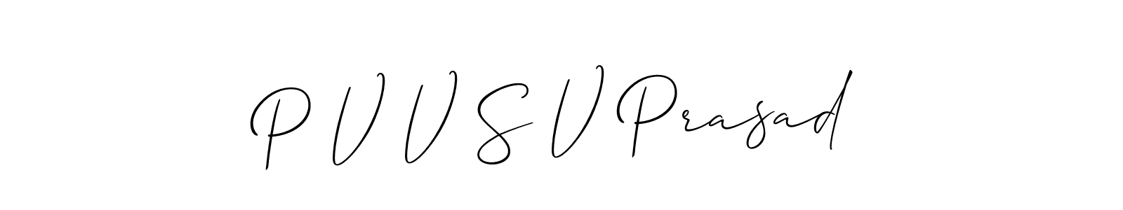 It looks lik you need a new signature style for name P V V S V Prasad. Design unique handwritten (Allison_Script) signature with our free signature maker in just a few clicks. P V V S V Prasad signature style 2 images and pictures png