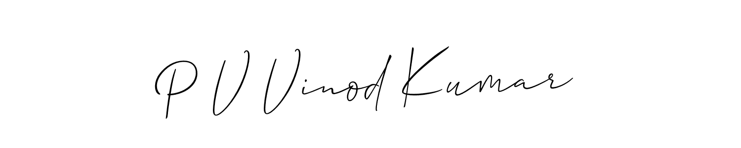 Best and Professional Signature Style for P V Vinod Kumar. Allison_Script Best Signature Style Collection. P V Vinod Kumar signature style 2 images and pictures png