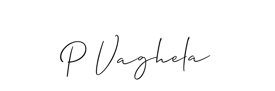 Allison_Script is a professional signature style that is perfect for those who want to add a touch of class to their signature. It is also a great choice for those who want to make their signature more unique. Get P Vaghela name to fancy signature for free. P Vaghela signature style 2 images and pictures png