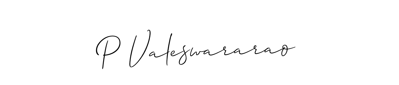 Make a beautiful signature design for name P Valeswararao. With this signature (Allison_Script) style, you can create a handwritten signature for free. P Valeswararao signature style 2 images and pictures png