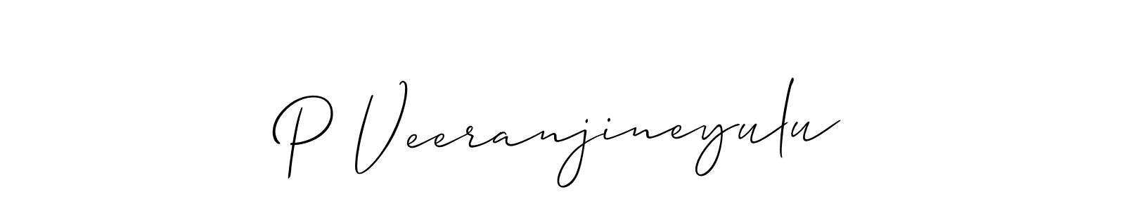 if you are searching for the best signature style for your name P Veeranjineyulu. so please give up your signature search. here we have designed multiple signature styles  using Allison_Script. P Veeranjineyulu signature style 2 images and pictures png