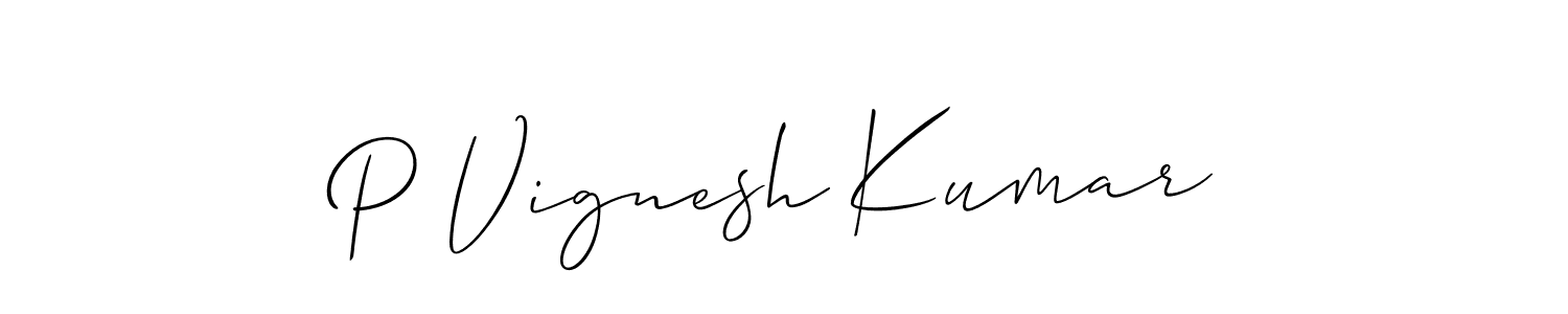 P Vignesh Kumar stylish signature style. Best Handwritten Sign (Allison_Script) for my name. Handwritten Signature Collection Ideas for my name P Vignesh Kumar. P Vignesh Kumar signature style 2 images and pictures png