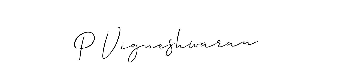 You can use this online signature creator to create a handwritten signature for the name P Vigneshwaran. This is the best online autograph maker. P Vigneshwaran signature style 2 images and pictures png