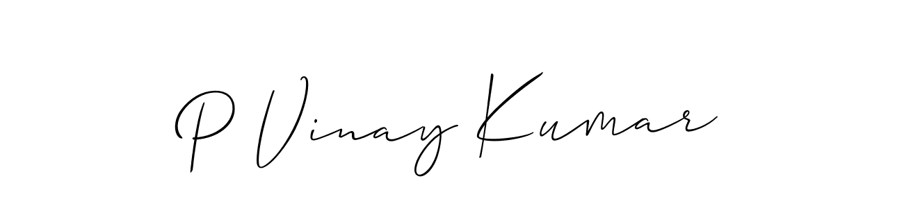 Make a short P Vinay Kumar signature style. Manage your documents anywhere anytime using Allison_Script. Create and add eSignatures, submit forms, share and send files easily. P Vinay Kumar signature style 2 images and pictures png