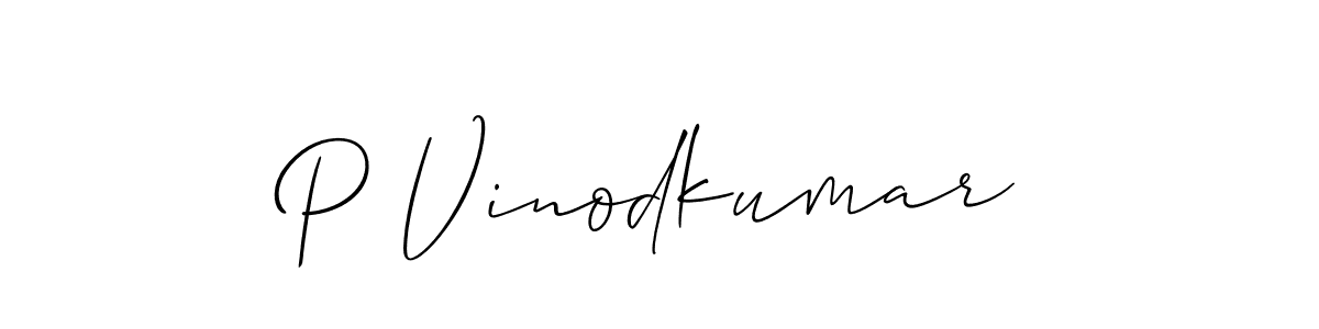 It looks lik you need a new signature style for name P Vinodkumar. Design unique handwritten (Allison_Script) signature with our free signature maker in just a few clicks. P Vinodkumar signature style 2 images and pictures png