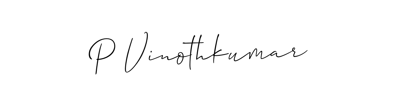 Design your own signature with our free online signature maker. With this signature software, you can create a handwritten (Allison_Script) signature for name P Vinothkumar. P Vinothkumar signature style 2 images and pictures png