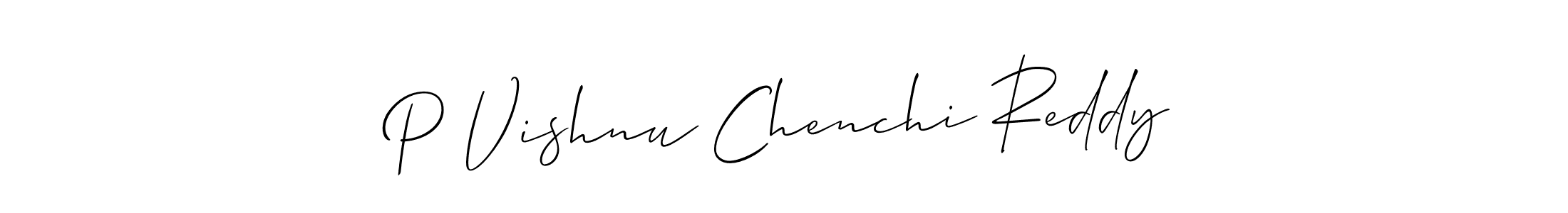 Use a signature maker to create a handwritten signature online. With this signature software, you can design (Allison_Script) your own signature for name P Vishnu Chenchi Reddy. P Vishnu Chenchi Reddy signature style 2 images and pictures png