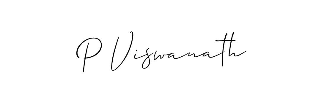 Design your own signature with our free online signature maker. With this signature software, you can create a handwritten (Allison_Script) signature for name P Viswanath. P Viswanath signature style 2 images and pictures png