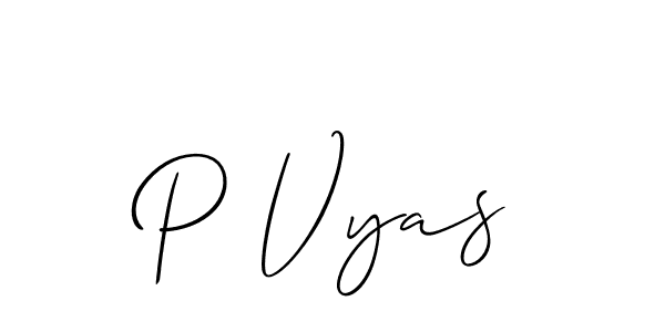 It looks lik you need a new signature style for name P Vyas. Design unique handwritten (Allison_Script) signature with our free signature maker in just a few clicks. P Vyas signature style 2 images and pictures png