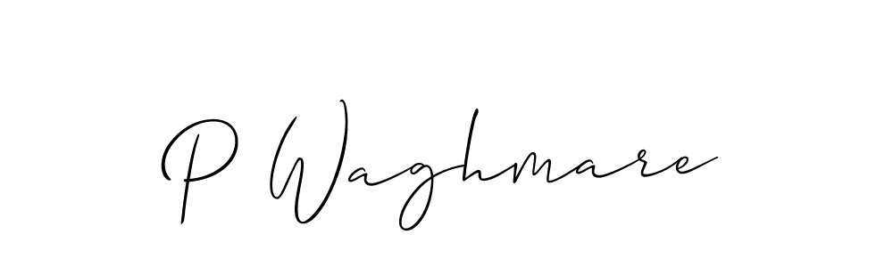 Best and Professional Signature Style for P Waghmare. Allison_Script Best Signature Style Collection. P Waghmare signature style 2 images and pictures png