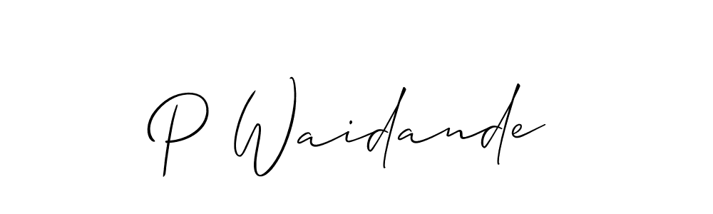 You can use this online signature creator to create a handwritten signature for the name P Waidande. This is the best online autograph maker. P Waidande signature style 2 images and pictures png