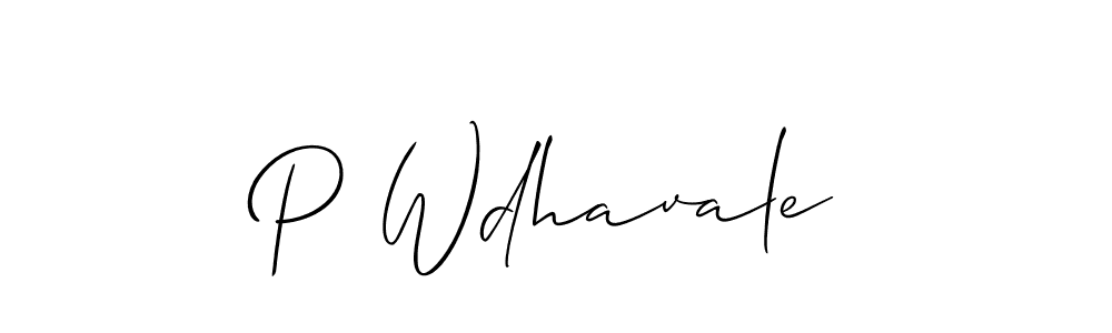 It looks lik you need a new signature style for name P Wdhavale. Design unique handwritten (Allison_Script) signature with our free signature maker in just a few clicks. P Wdhavale signature style 2 images and pictures png