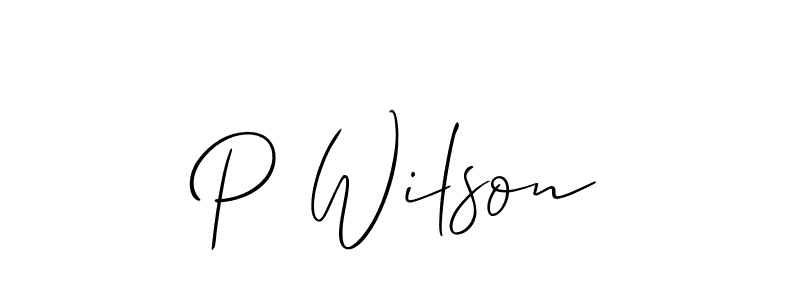 You should practise on your own different ways (Allison_Script) to write your name (P Wilson) in signature. don't let someone else do it for you. P Wilson signature style 2 images and pictures png
