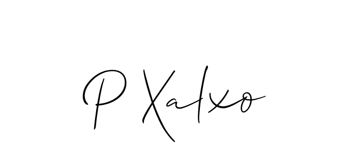 You should practise on your own different ways (Allison_Script) to write your name (P Xalxo) in signature. don't let someone else do it for you. P Xalxo signature style 2 images and pictures png