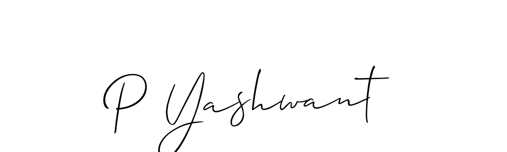 It looks lik you need a new signature style for name P Yashwant. Design unique handwritten (Allison_Script) signature with our free signature maker in just a few clicks. P Yashwant signature style 2 images and pictures png