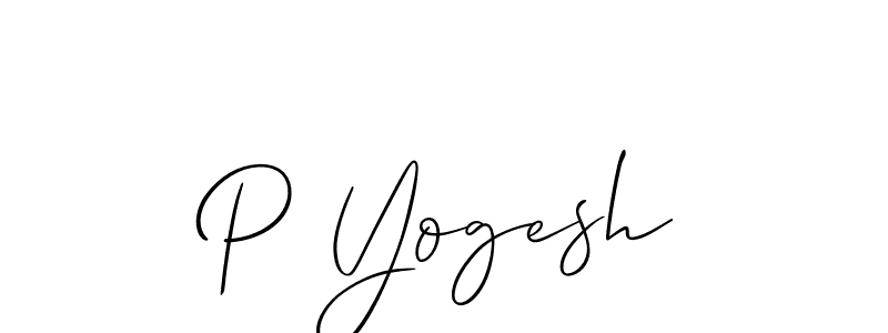 Make a beautiful signature design for name P Yogesh. With this signature (Allison_Script) style, you can create a handwritten signature for free. P Yogesh signature style 2 images and pictures png
