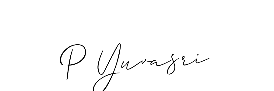 You should practise on your own different ways (Allison_Script) to write your name (P Yuvasri) in signature. don't let someone else do it for you. P Yuvasri signature style 2 images and pictures png