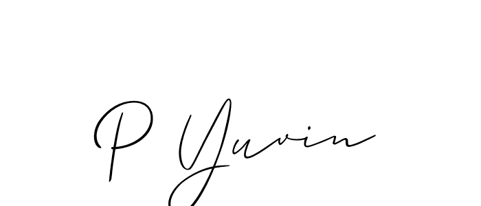You should practise on your own different ways (Allison_Script) to write your name (P Yuvin) in signature. don't let someone else do it for you. P Yuvin signature style 2 images and pictures png