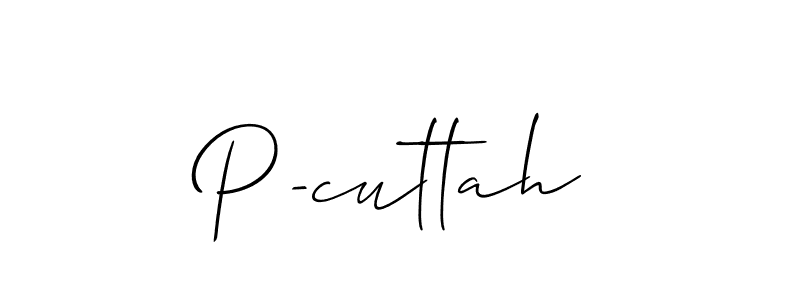 Also we have P-cuttah name is the best signature style. Create professional handwritten signature collection using Allison_Script autograph style. P-cuttah signature style 2 images and pictures png