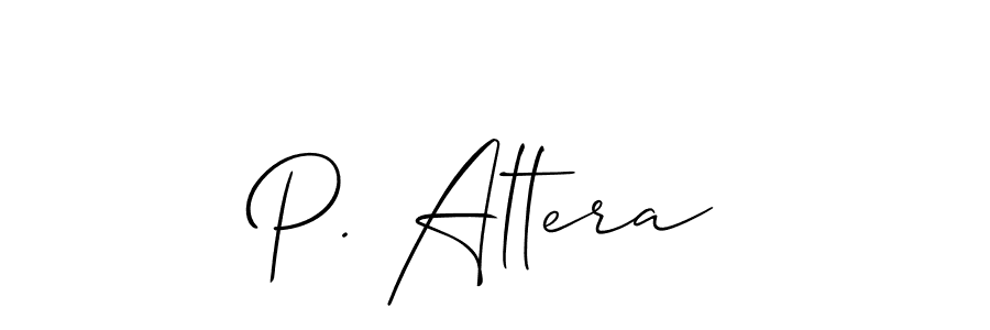 P. Altera stylish signature style. Best Handwritten Sign (Allison_Script) for my name. Handwritten Signature Collection Ideas for my name P. Altera. P. Altera signature style 2 images and pictures png