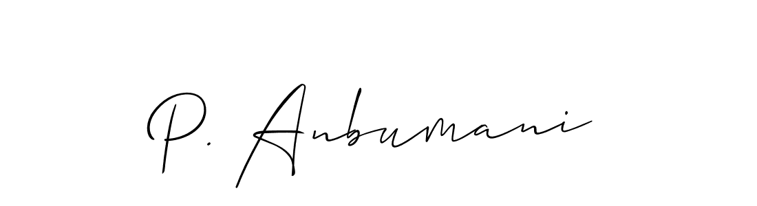 How to make P. Anbumani name signature. Use Allison_Script style for creating short signs online. This is the latest handwritten sign. P. Anbumani signature style 2 images and pictures png