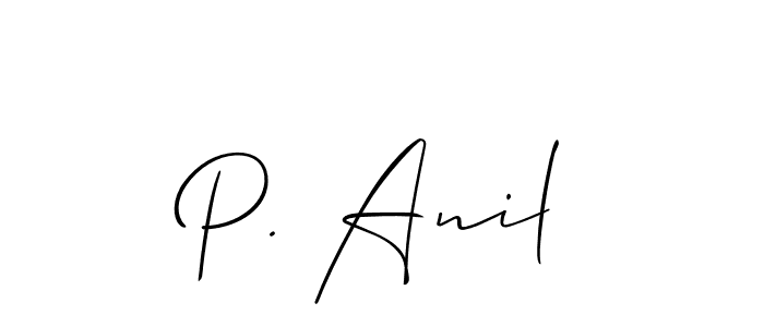 Make a beautiful signature design for name P. Anil. Use this online signature maker to create a handwritten signature for free. P. Anil signature style 2 images and pictures png