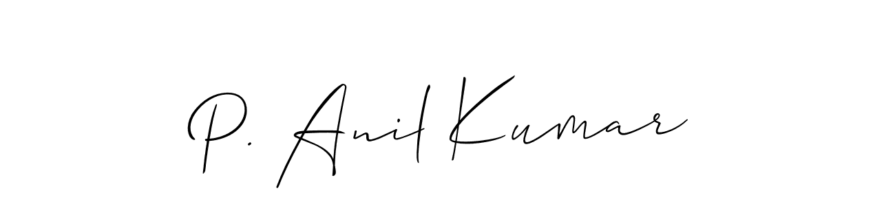 Design your own signature with our free online signature maker. With this signature software, you can create a handwritten (Allison_Script) signature for name P. Anil Kumar. P. Anil Kumar signature style 2 images and pictures png