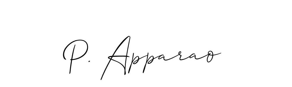 Similarly Allison_Script is the best handwritten signature design. Signature creator online .You can use it as an online autograph creator for name P. Apparao. P. Apparao signature style 2 images and pictures png