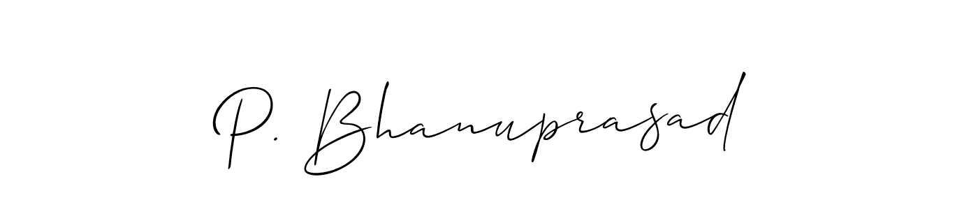 Also we have P. Bhanuprasad name is the best signature style. Create professional handwritten signature collection using Allison_Script autograph style. P. Bhanuprasad signature style 2 images and pictures png