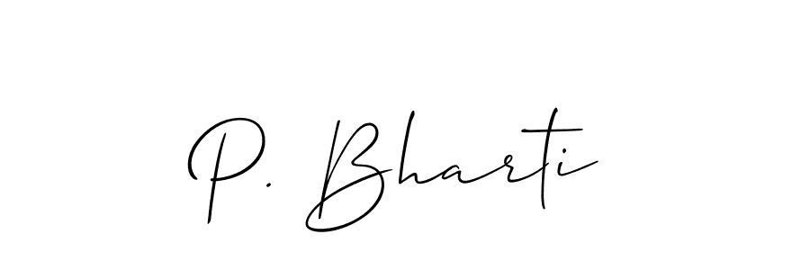 Best and Professional Signature Style for P. Bharti. Allison_Script Best Signature Style Collection. P. Bharti signature style 2 images and pictures png