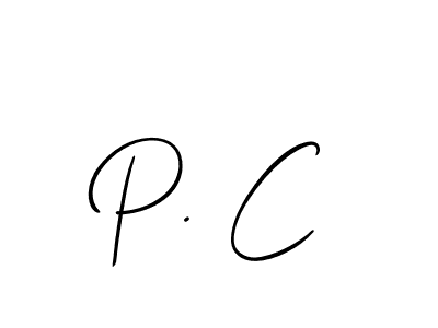 How to make P. C name signature. Use Allison_Script style for creating short signs online. This is the latest handwritten sign. P. C signature style 2 images and pictures png