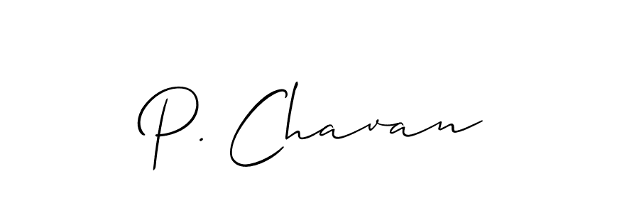 Create a beautiful signature design for name P. Chavan. With this signature (Allison_Script) fonts, you can make a handwritten signature for free. P. Chavan signature style 2 images and pictures png