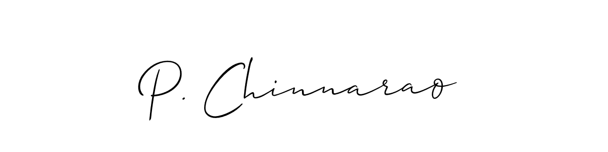 Also we have P. Chinnarao name is the best signature style. Create professional handwritten signature collection using Allison_Script autograph style. P. Chinnarao signature style 2 images and pictures png