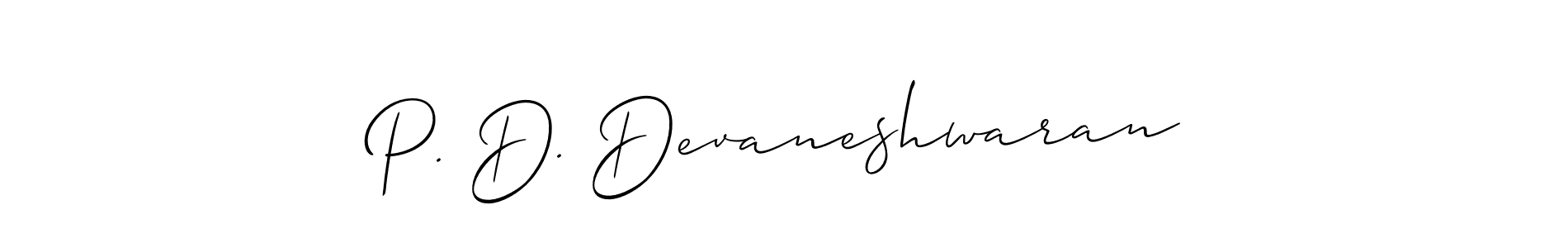 P. D. Devaneshwaran stylish signature style. Best Handwritten Sign (Allison_Script) for my name. Handwritten Signature Collection Ideas for my name P. D. Devaneshwaran. P. D. Devaneshwaran signature style 2 images and pictures png