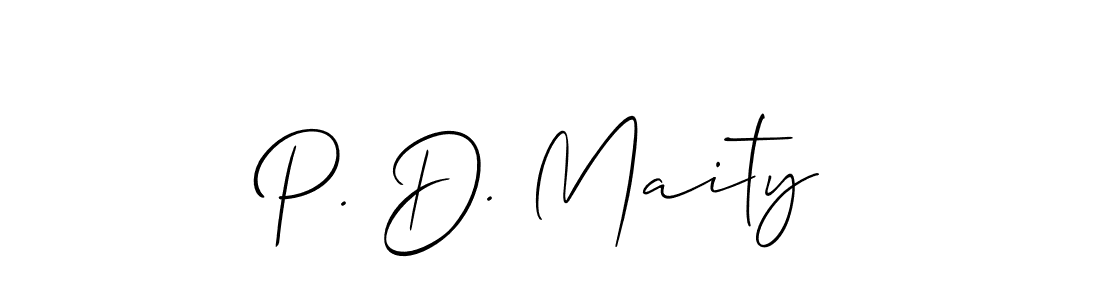 Use a signature maker to create a handwritten signature online. With this signature software, you can design (Allison_Script) your own signature for name P. D. Maity. P. D. Maity signature style 2 images and pictures png