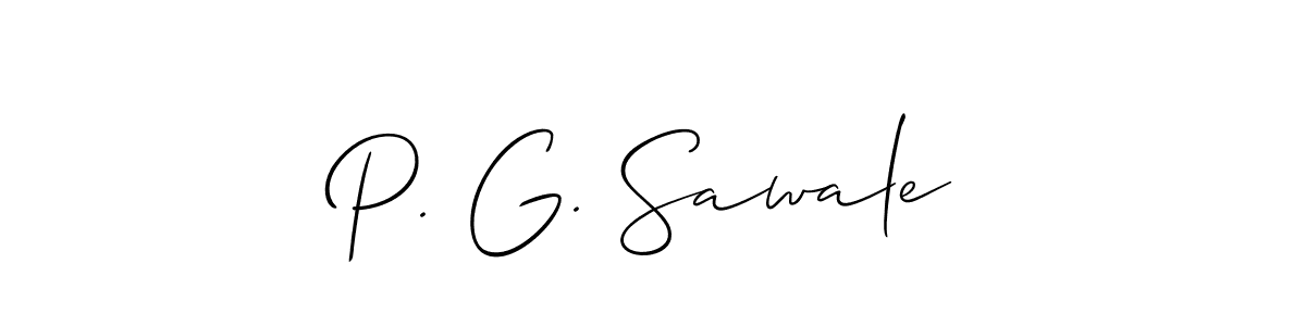 Best and Professional Signature Style for P. G. Sawale. Allison_Script Best Signature Style Collection. P. G. Sawale signature style 2 images and pictures png