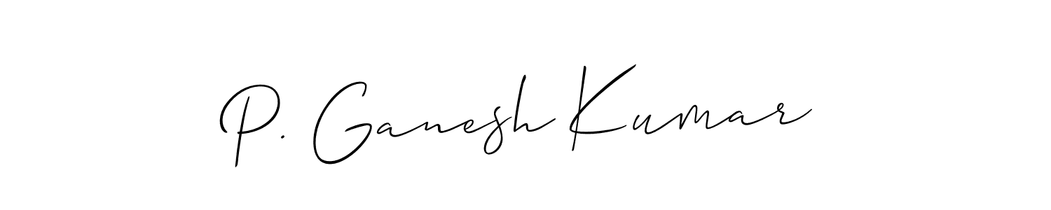 Design your own signature with our free online signature maker. With this signature software, you can create a handwritten (Allison_Script) signature for name P. Ganesh Kumar. P. Ganesh Kumar signature style 2 images and pictures png