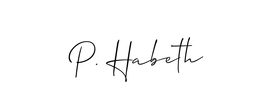 This is the best signature style for the P. Habeth name. Also you like these signature font (Allison_Script). Mix name signature. P. Habeth signature style 2 images and pictures png