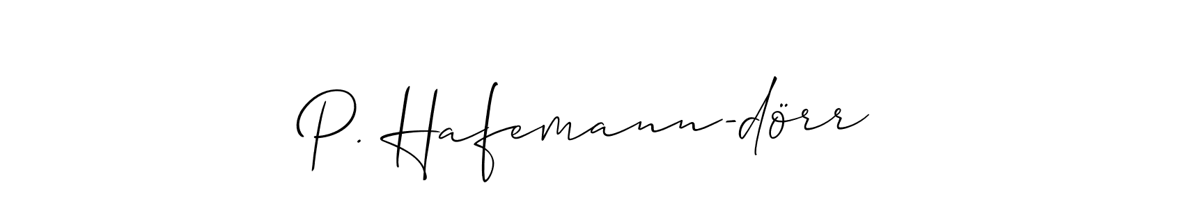 How to make P. Hafemann-dörr signature? Allison_Script is a professional autograph style. Create handwritten signature for P. Hafemann-dörr name. P. Hafemann-dörr signature style 2 images and pictures png