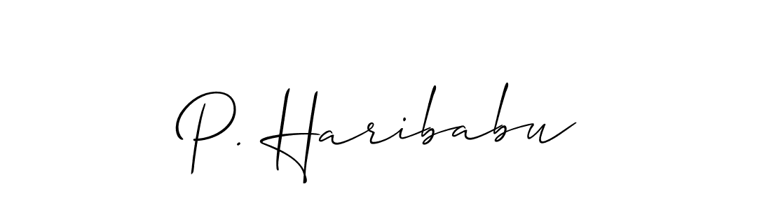 Best and Professional Signature Style for P. Haribabu. Allison_Script Best Signature Style Collection. P. Haribabu signature style 2 images and pictures png