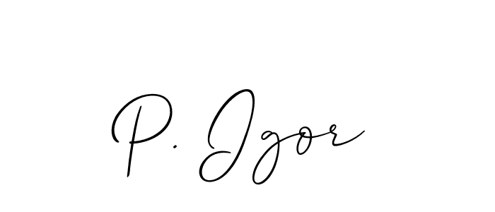 Make a beautiful signature design for name P. Igor. Use this online signature maker to create a handwritten signature for free. P. Igor signature style 2 images and pictures png