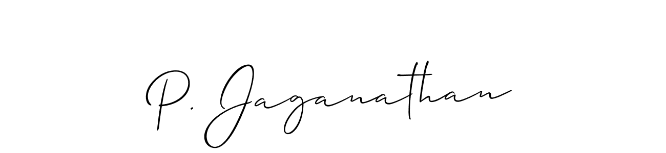 Create a beautiful signature design for name P. Jaganathan. With this signature (Allison_Script) fonts, you can make a handwritten signature for free. P. Jaganathan signature style 2 images and pictures png