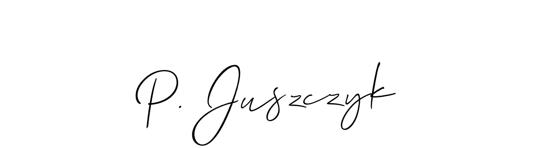 It looks lik you need a new signature style for name P. Juszczyk. Design unique handwritten (Allison_Script) signature with our free signature maker in just a few clicks. P. Juszczyk signature style 2 images and pictures png