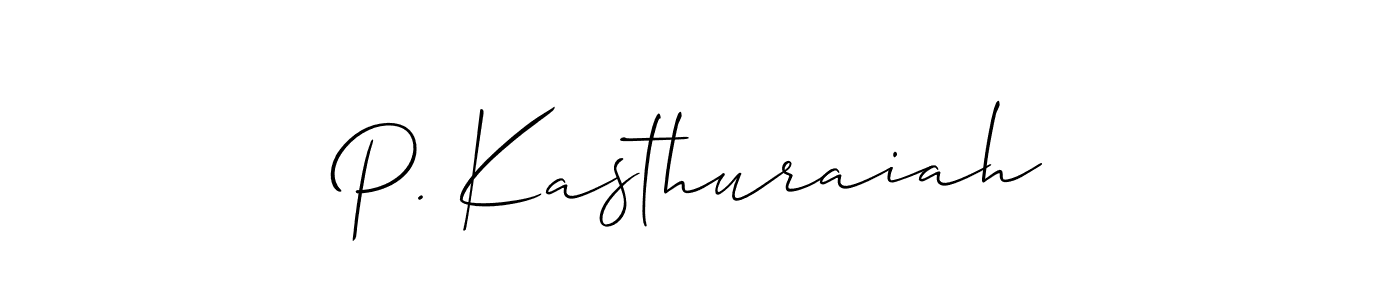 How to make P. Kasthuraiah signature? Allison_Script is a professional autograph style. Create handwritten signature for P. Kasthuraiah name. P. Kasthuraiah signature style 2 images and pictures png