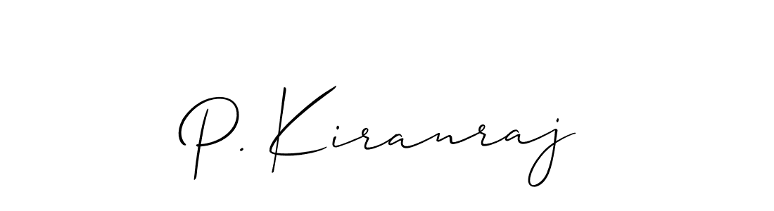 Create a beautiful signature design for name P. Kiranraj. With this signature (Allison_Script) fonts, you can make a handwritten signature for free. P. Kiranraj signature style 2 images and pictures png