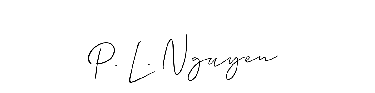 Make a short P. L. Nguyen signature style. Manage your documents anywhere anytime using Allison_Script. Create and add eSignatures, submit forms, share and send files easily. P. L. Nguyen signature style 2 images and pictures png