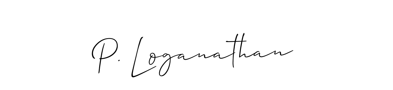 It looks lik you need a new signature style for name P. Loganathan. Design unique handwritten (Allison_Script) signature with our free signature maker in just a few clicks. P. Loganathan signature style 2 images and pictures png