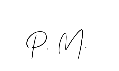 Design your own signature with our free online signature maker. With this signature software, you can create a handwritten (Allison_Script) signature for name P. M.. P. M. signature style 2 images and pictures png